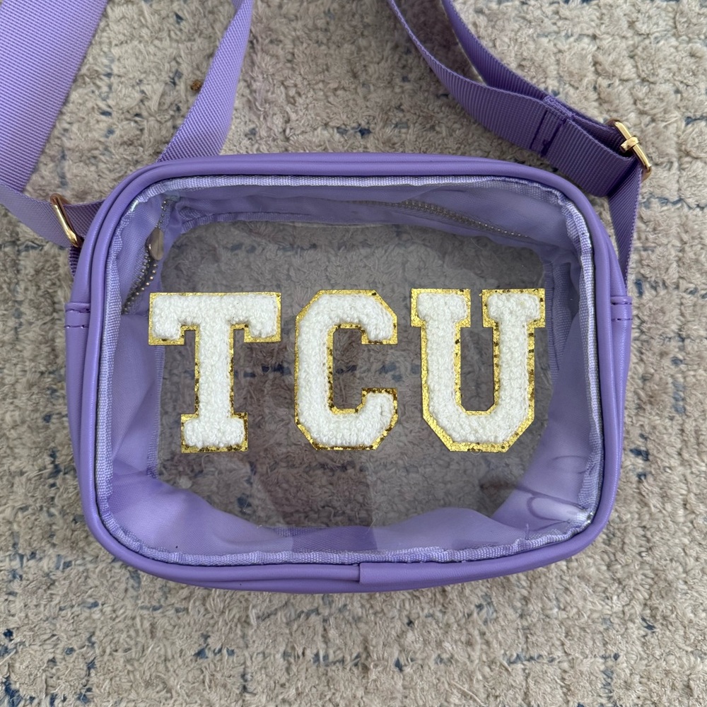 Clear crossbody stadium bag